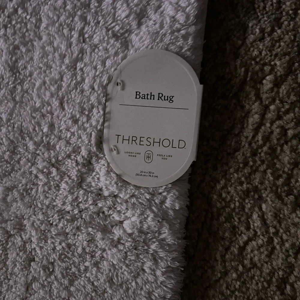 Threshold Plush White Bath Rug